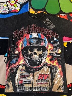 Rebel Vengeance Skull Racer Graphic T-Shirt
